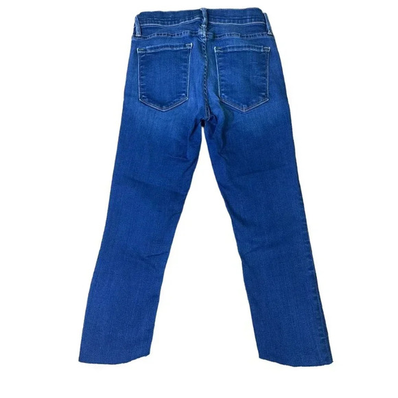 Frame Denim Le Skinny De Jeanne Cropped Jeans Murrayfield Raw Hem Size 26 Women - Picture 5 of 9